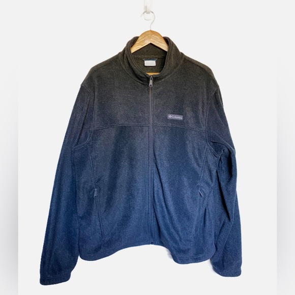 Columbia Steens Mountain Charcoal Gray Full-Zip Fleece Jacket - Size L - Picture 1 of 5